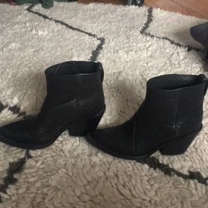 Acne Leather Ankle Boots